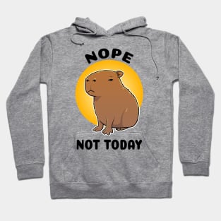 Nope not today Capybara Hoodie